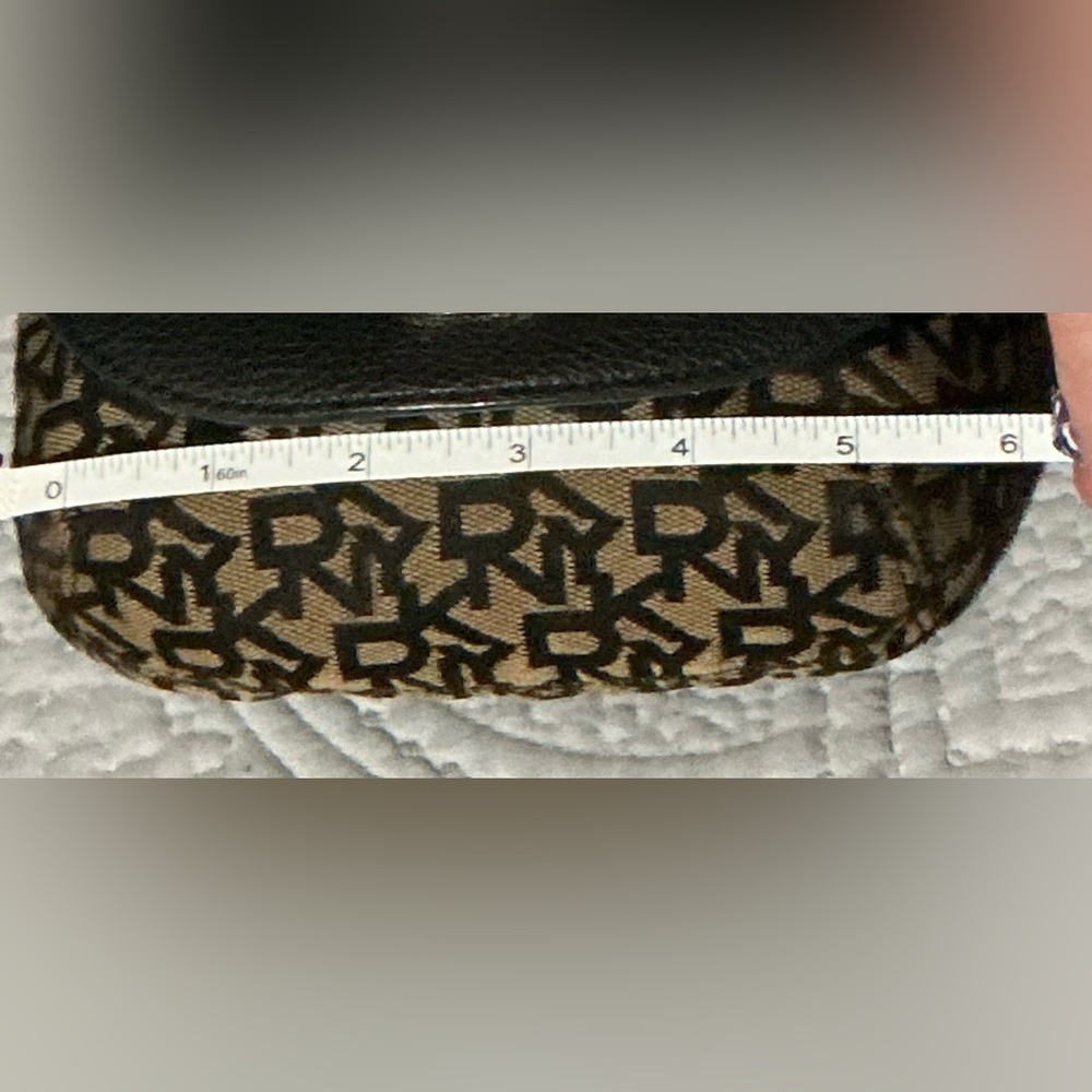 DKNY Black and Tan Logo Crossbody Bag - Picture 9 of 9